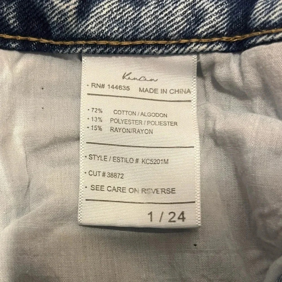 KANCAN Collie Super Distressed Acid Wash High Rise Mom Jeans - Picture 12 of 12